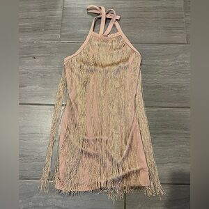Gold fringe dress